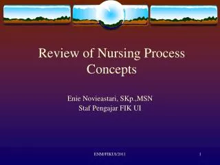 review of nursing process concepts