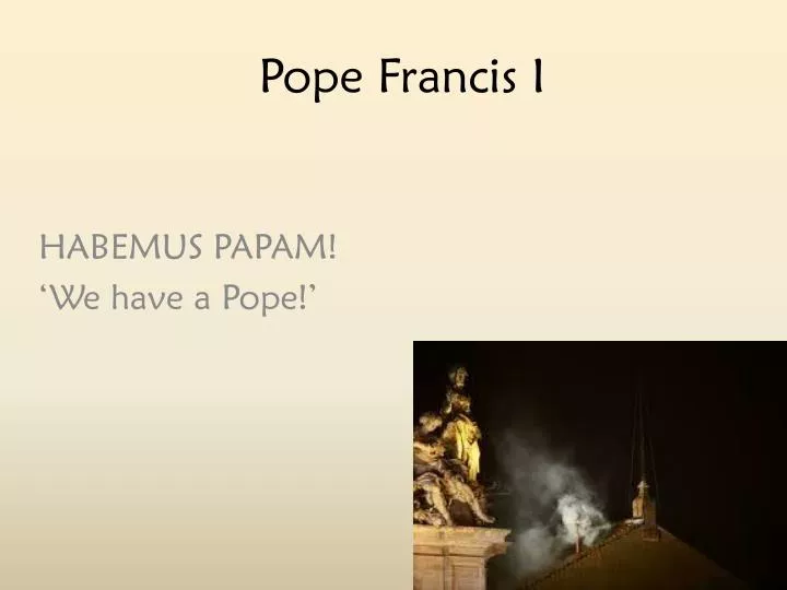 pope francis i
