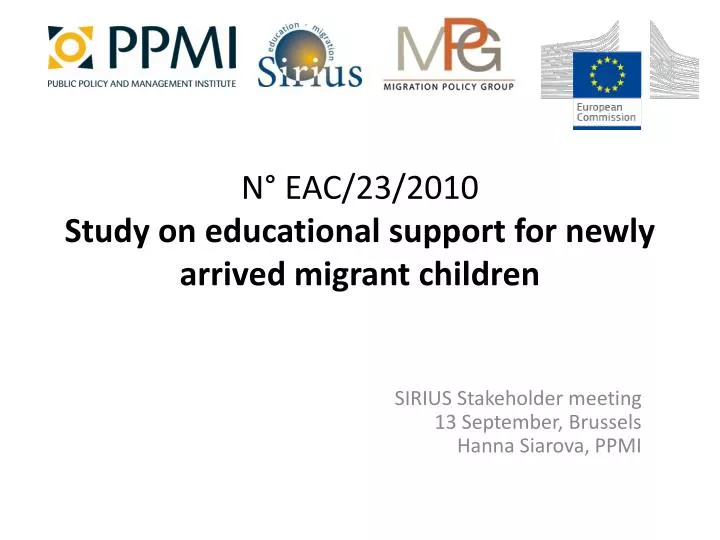 n eac 23 2010 study on educational support for newly arrived migrant children