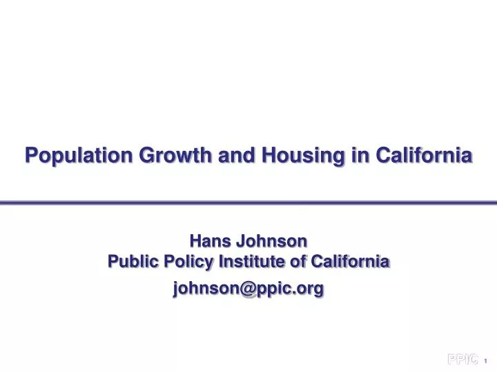 population growth and housing in california