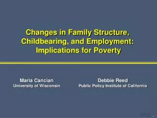 Changes in Family Structure, Childbearing, and Employment: Implications for Poverty