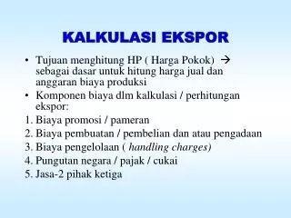 kalkulasi ekspor