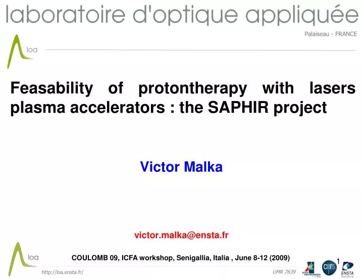 feasability of protontherapy with lasers plasma accelerators the saphir project
