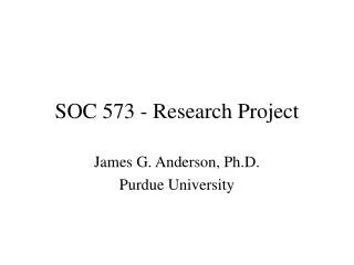 SOC 573 - Research Project