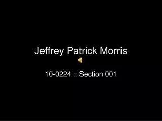 Jeffrey Patrick Morris