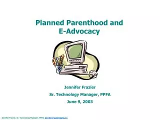 Planned Parenthood and E-Advocacy
