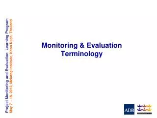 Monitoring &amp; Evaluation Terminology
