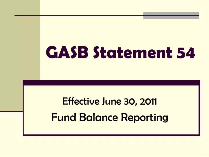 gasb statement 54