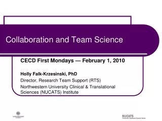 Collaboration and Team Science