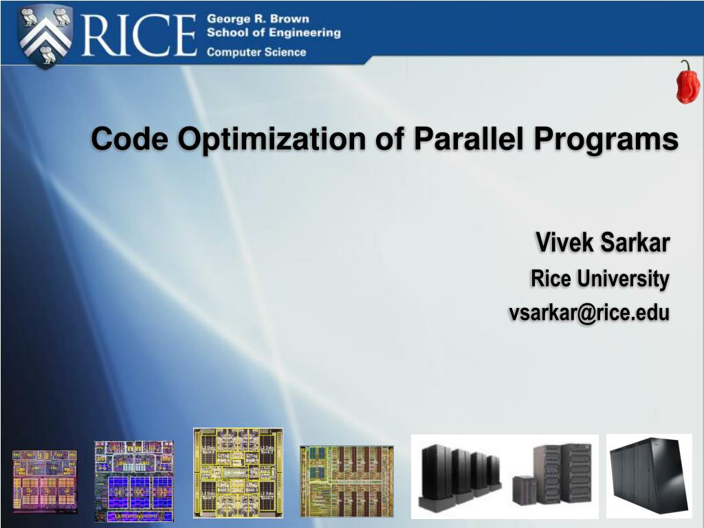 PPT - Code Optimization of Parallel Programs PowerPoint Presentation ...