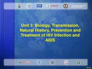 Unit 3: Biology, Transmission, Natural History, Prevention and Treatment of HIV Infection and AIDS