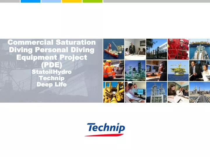 commercial saturation diving personal diving equipment project pde statoilhydro technip deep life