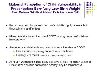 Sample Information: 54 children (21 girls, 34 boys) between 36 &amp; 54 months with: