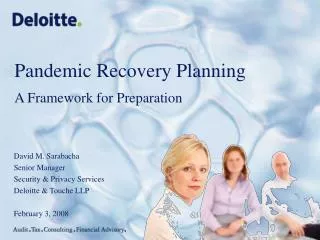 Pandemic Recovery Planning A Framework for Preparation