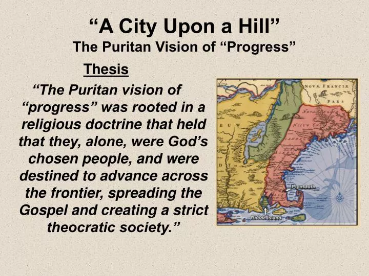 a city upon a hill the puritan vision of progress