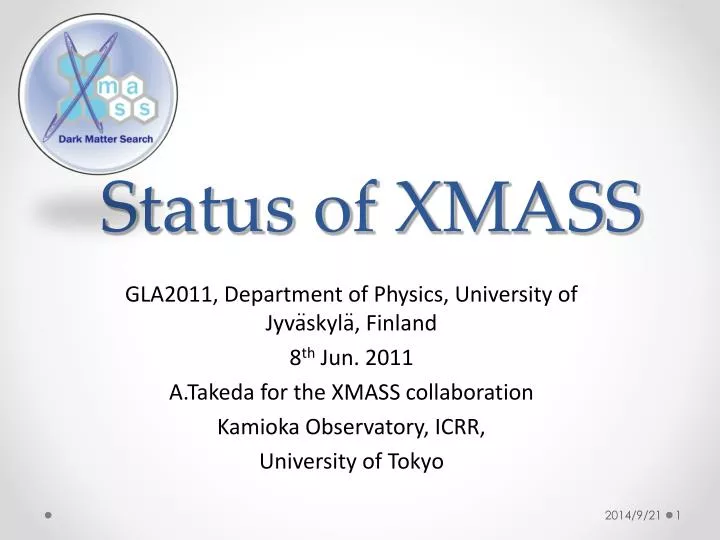 status of xmass