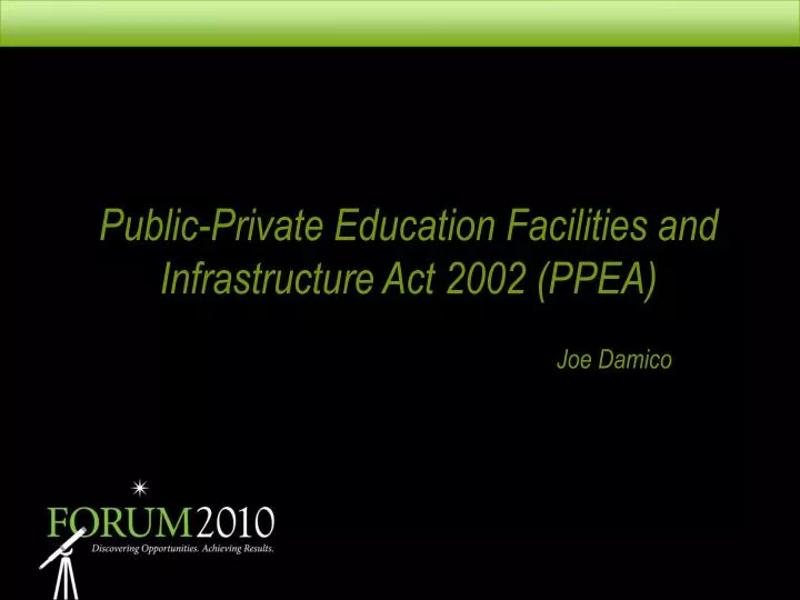 public private education facilities and infrastructure act 2002 ppea