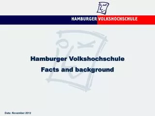 Hamburger Volkshochschule Facts and background