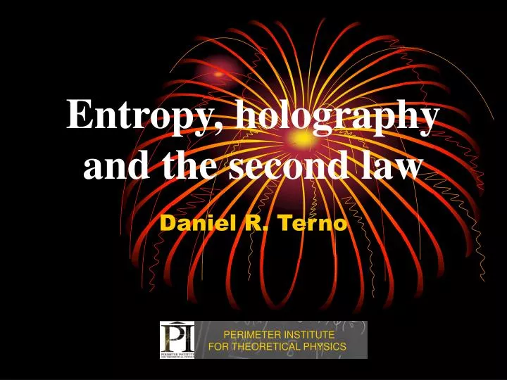 entropy holography and the second law