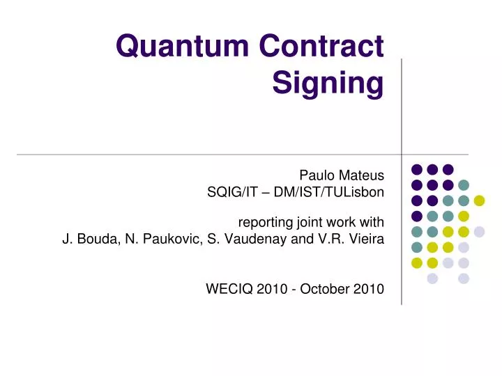 quantum contract signing