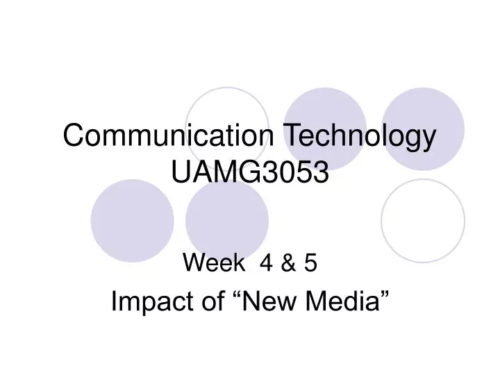 communication technology uamg3053