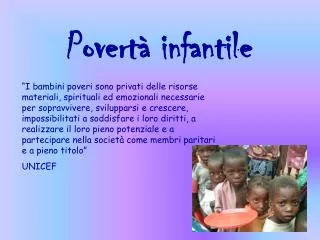 povert infantile
