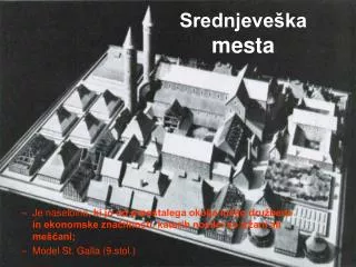 srednjeve ka mesta