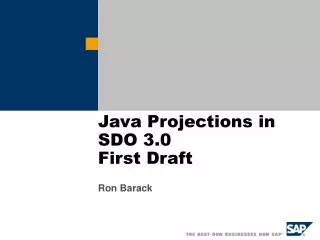 Java Projections in SDO 3.0 First Draft