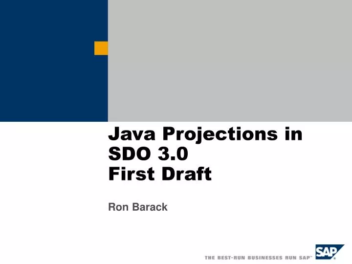 java projections in sdo 3 0 first draft