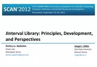 JInterval Library : P rinciples , Development , and P erspectives