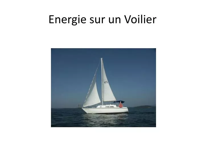 energie sur un voilier