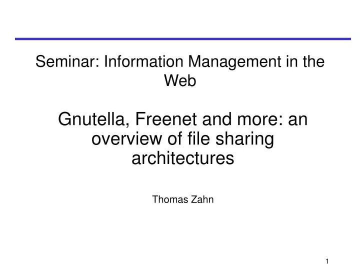 seminar information management in the web