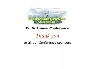 Thank you to all our Conference sponsors