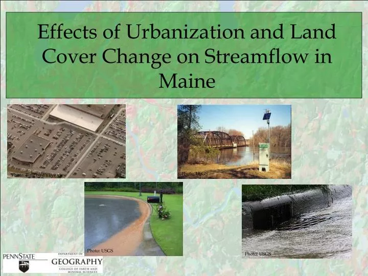 effects of urbanization and land cover change on streamflow in maine