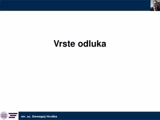 vrste odluka