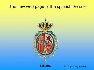 The new web page of the spanish Senate