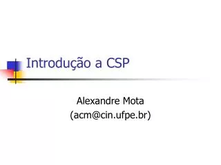 introdu o a csp