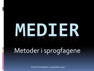 metoder i sprogfagene