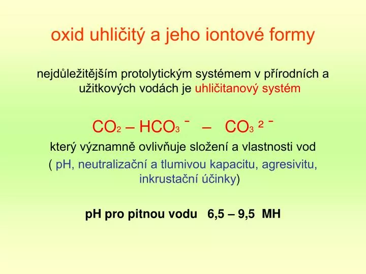 oxid uhli it a jeho iontov formy