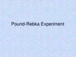 Pound-Rebka Experiment - slide 1