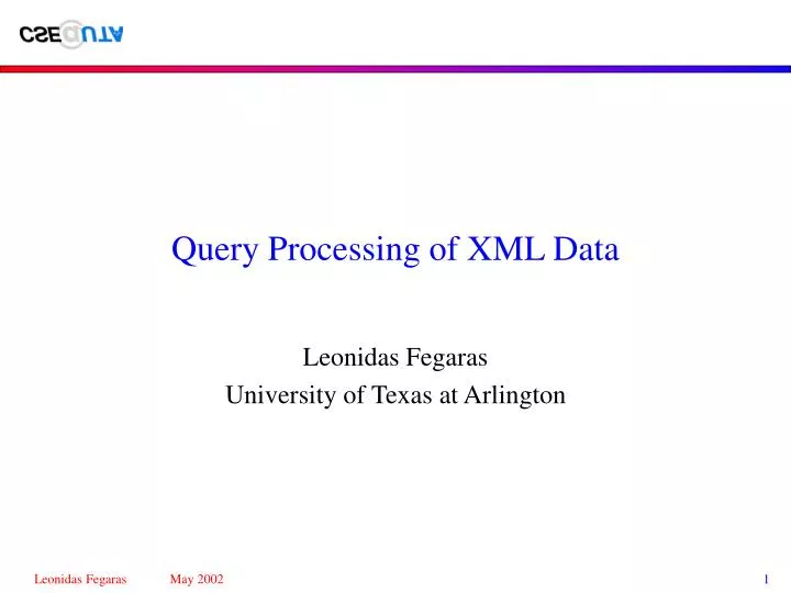 query processing of xml data