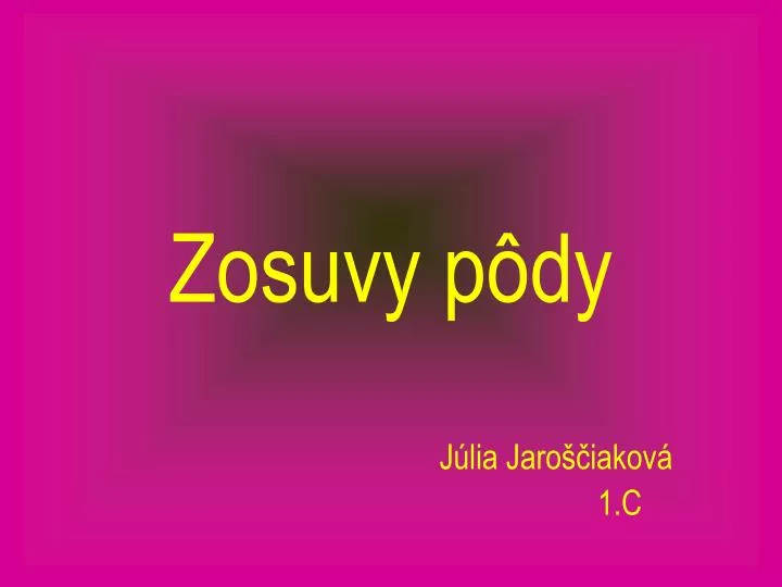 zosuvy p dy