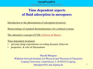 Time dependent aspects of fluid adsorption in mesopores