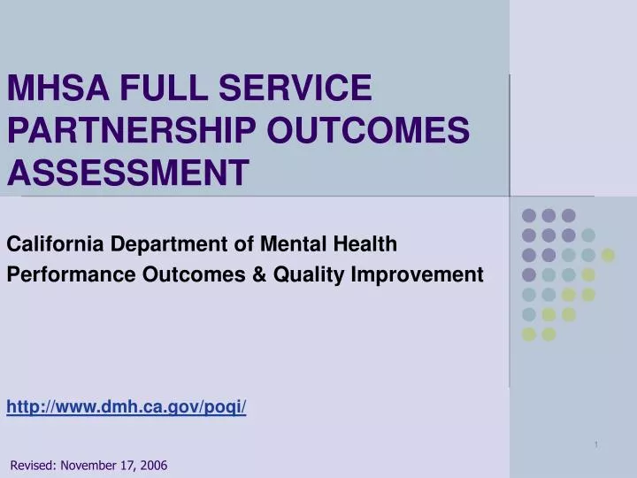 mhsa full service partnership outcomes assessment