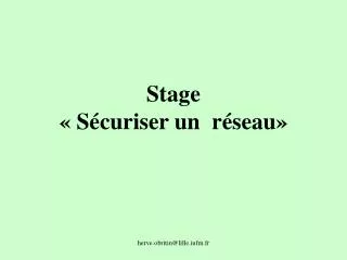 stage s curiser un r seau