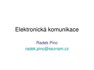 elektronick komunikace