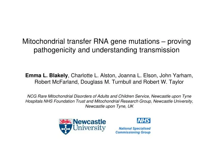 mitochondrial transfer rna gene mutations proving pathogenicity and understanding transmission