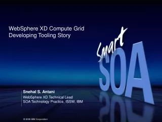 WebSphere XD Compute Grid Developing Tooling Story