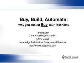 Buy, Build, Automate: Why you should Buy Your Taxonomy