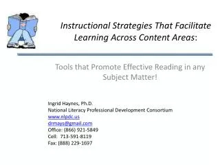 Instructional Strategies That Facilitate Learning Across Content Areas :